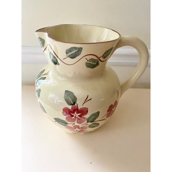 Pitcher Italian Sole Di Tuscana Handpainted Pitcher by Ceramiche Tuscana - Picture 1 of 6